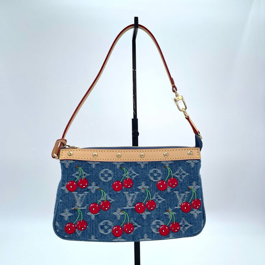Louis Vuitton × Takashi Murakami Cherry Monogram Denim Pochette Accessoires Shoulder Bag 20 × 4 × 13 cm [New]
