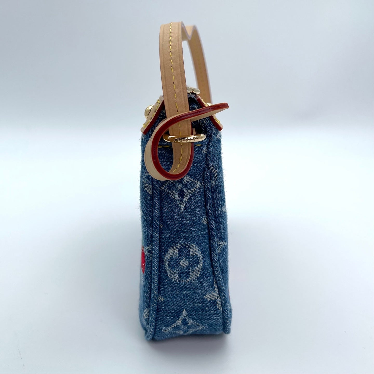 Louis Vuitton × Takashi Murakami Cherry Monogram Denim Pochette Accessoires Shoulder Bag 20 × 4 × 13 cm [New]