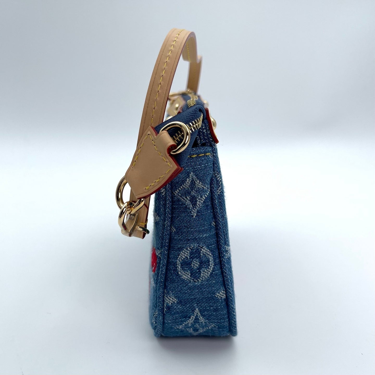 Louis Vuitton × Takashi Murakami Cherry Monogram Denim Pochette Accessoires Shoulder Bag 20 × 4 × 13 cm [New]