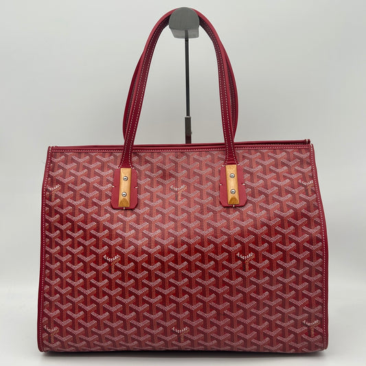 Goyard Goyardine Red Monogram Handheld Underarm Tote Briefcase Bag 38.5 × 31 × 14 cm [Used]