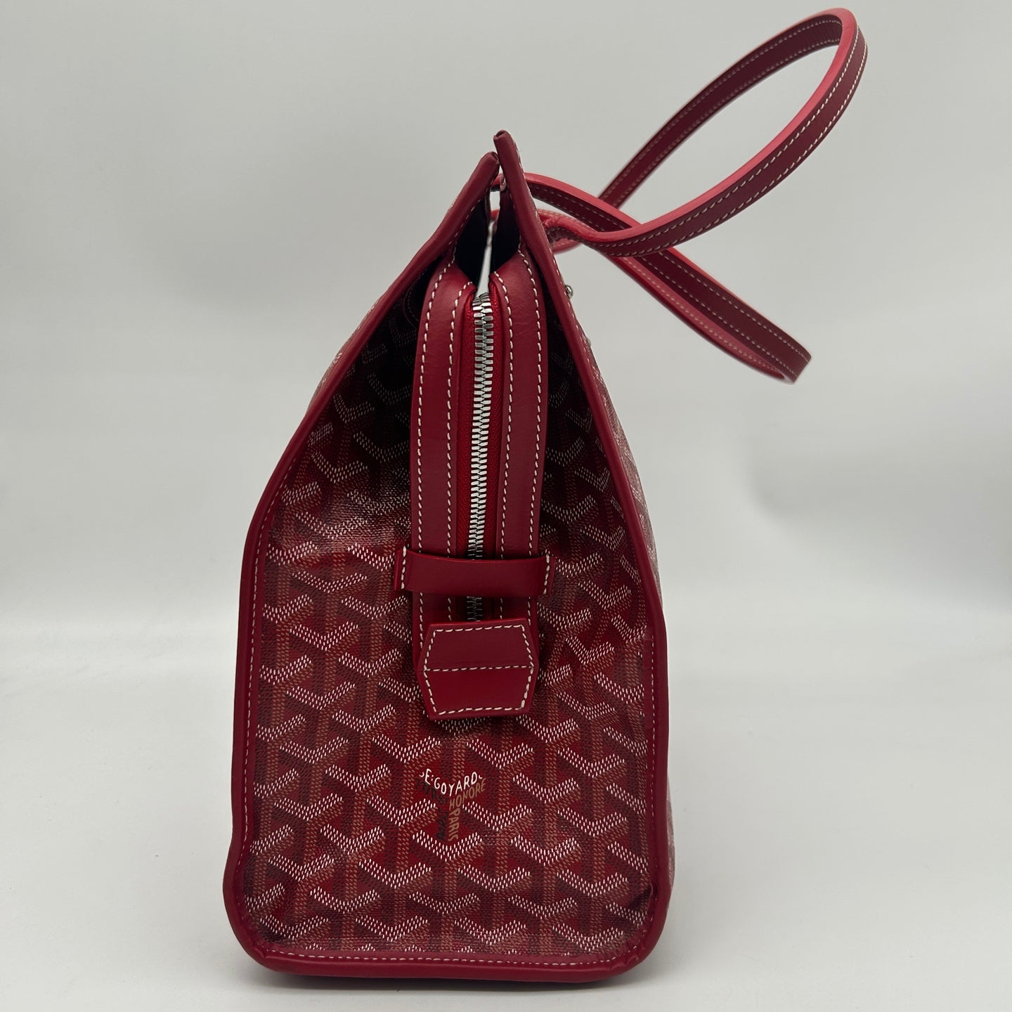 Goyard Goyardine Red Monogram Handheld Underarm Tote Briefcase Bag 38.5 × 31 × 14 cm [Used]