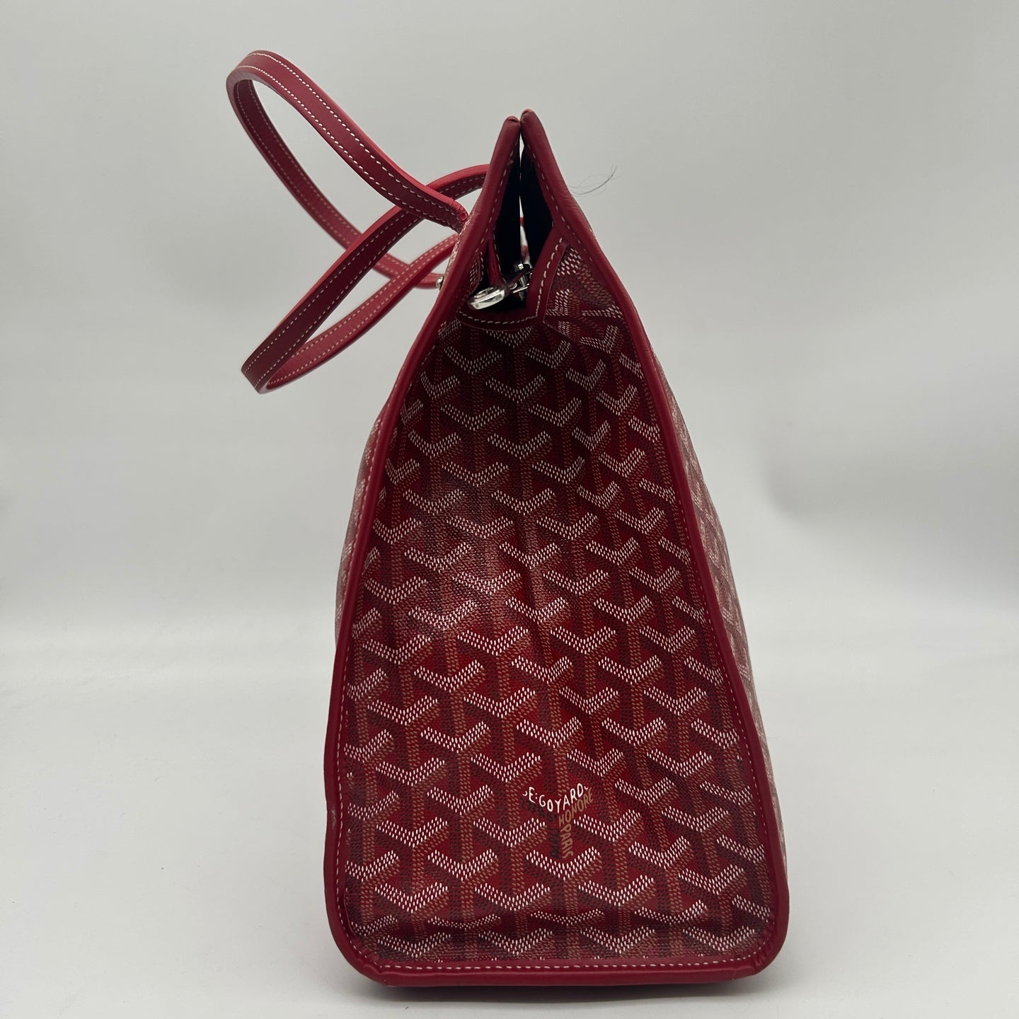 Goyard Goyardine Red Monogram Handheld Underarm Tote Briefcase Bag 38.5 × 31 × 14 cm [Used]