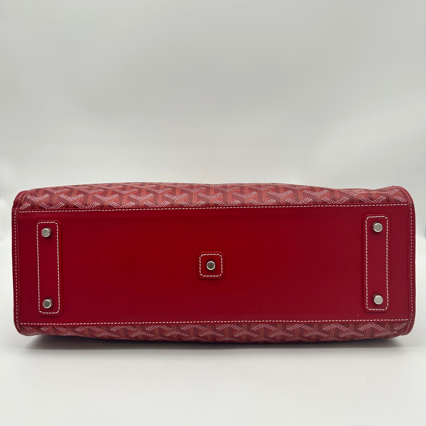 Goyard Goyardine Red Monogram Handheld Underarm Tote Briefcase Bag 38.5 × 31 × 14 cm [Used]