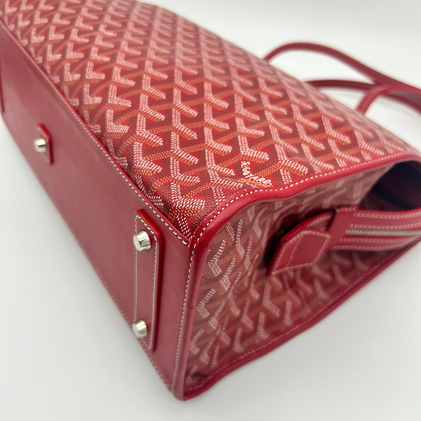 Goyard Goyardine Red Monogram Handheld Underarm Tote Briefcase Bag 38.5 × 31 × 14 cm [Used]