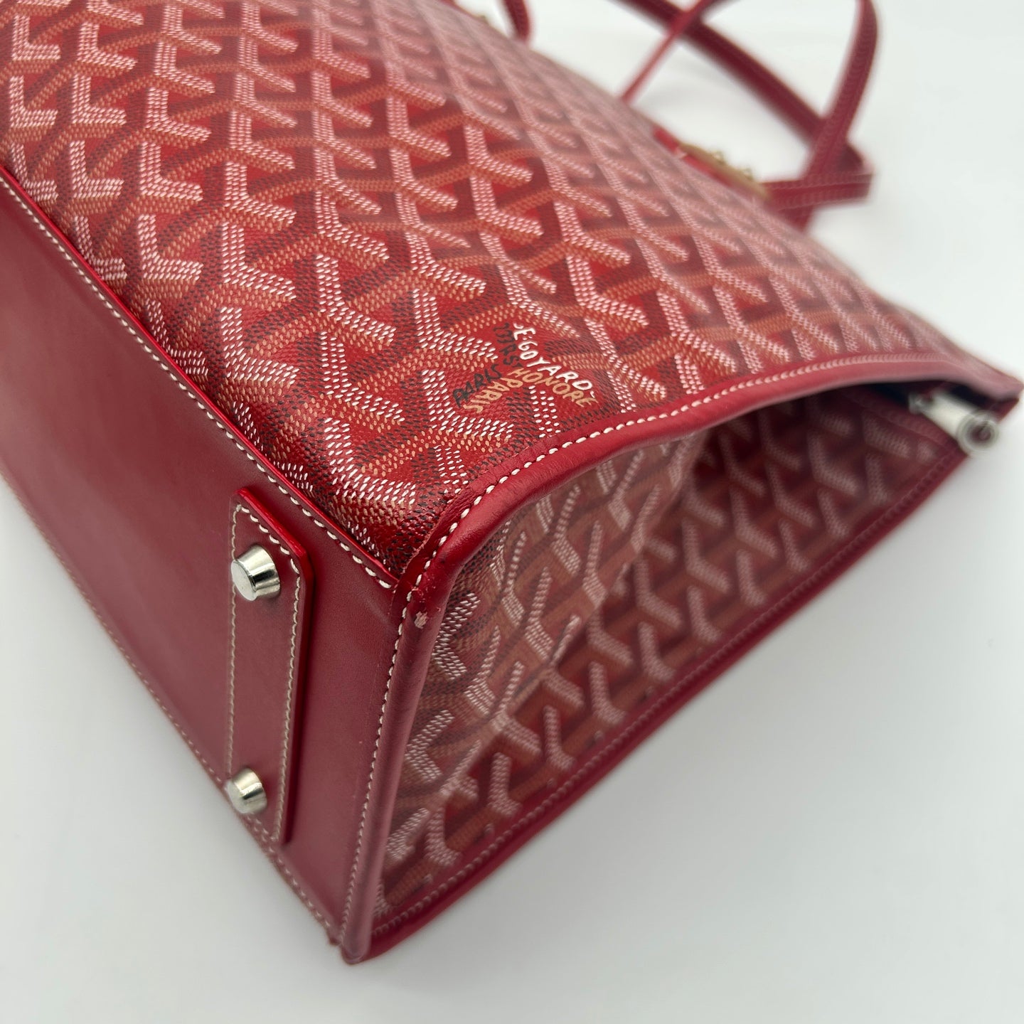 Goyard Goyardine Red Monogram Handheld Underarm Tote Briefcase Bag 38.5 × 31 × 14 cm [Used]