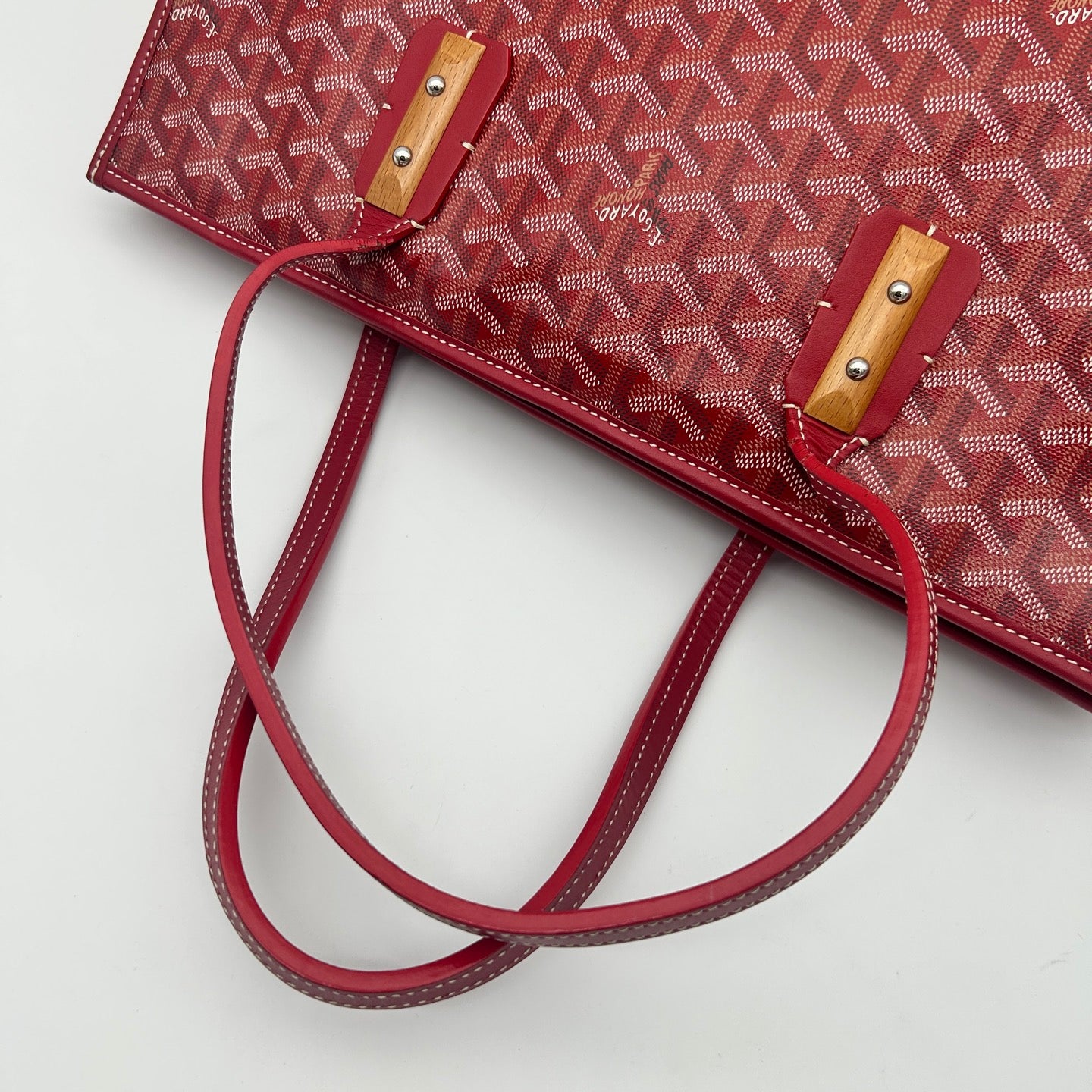 Goyard Goyardine Red Monogram Handheld Underarm Tote Briefcase Bag 38.5 × 31 × 14 cm [Used]