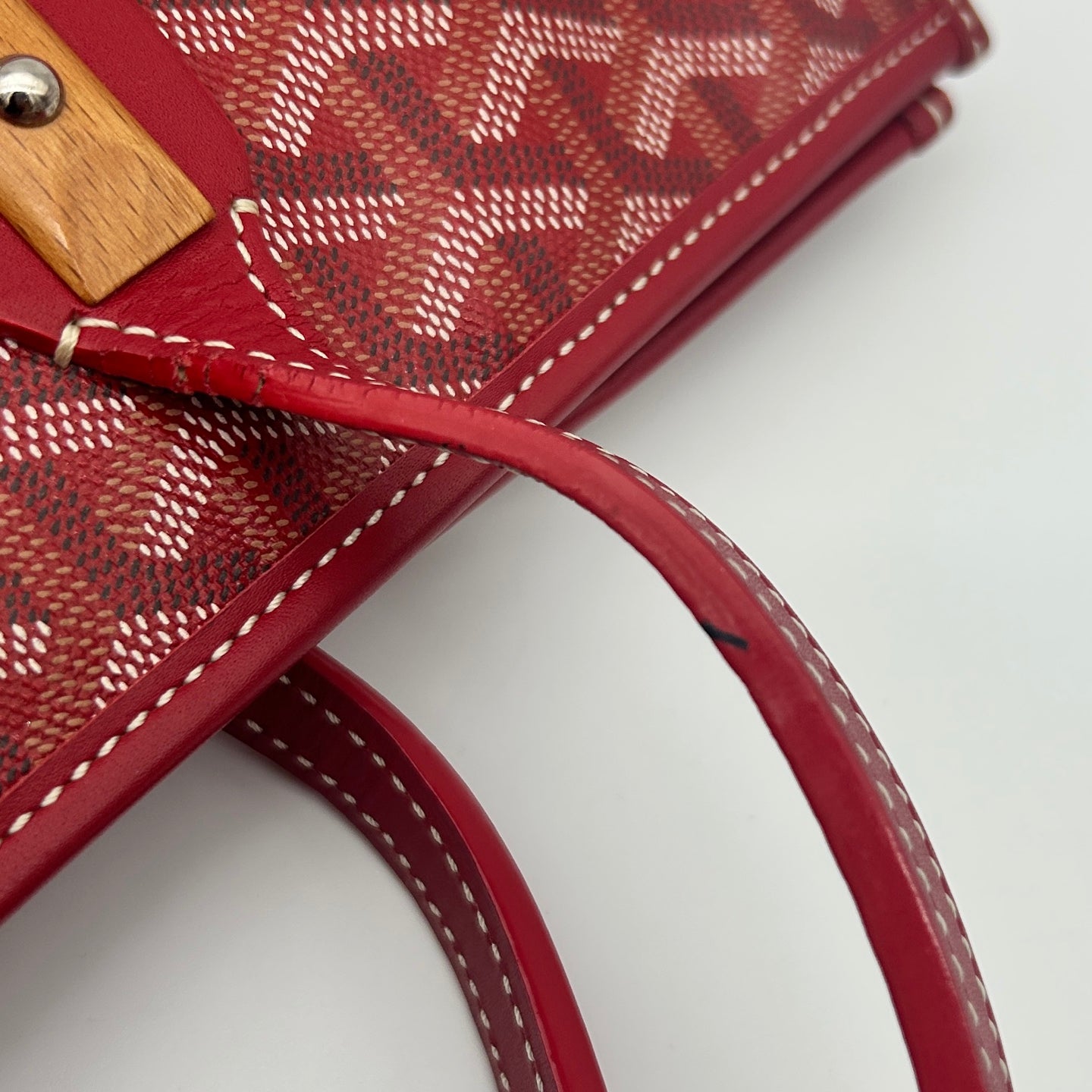 Goyard Goyardine Red Monogram Handheld Underarm Tote Briefcase Bag 38.5 × 31 × 14 cm [Used]