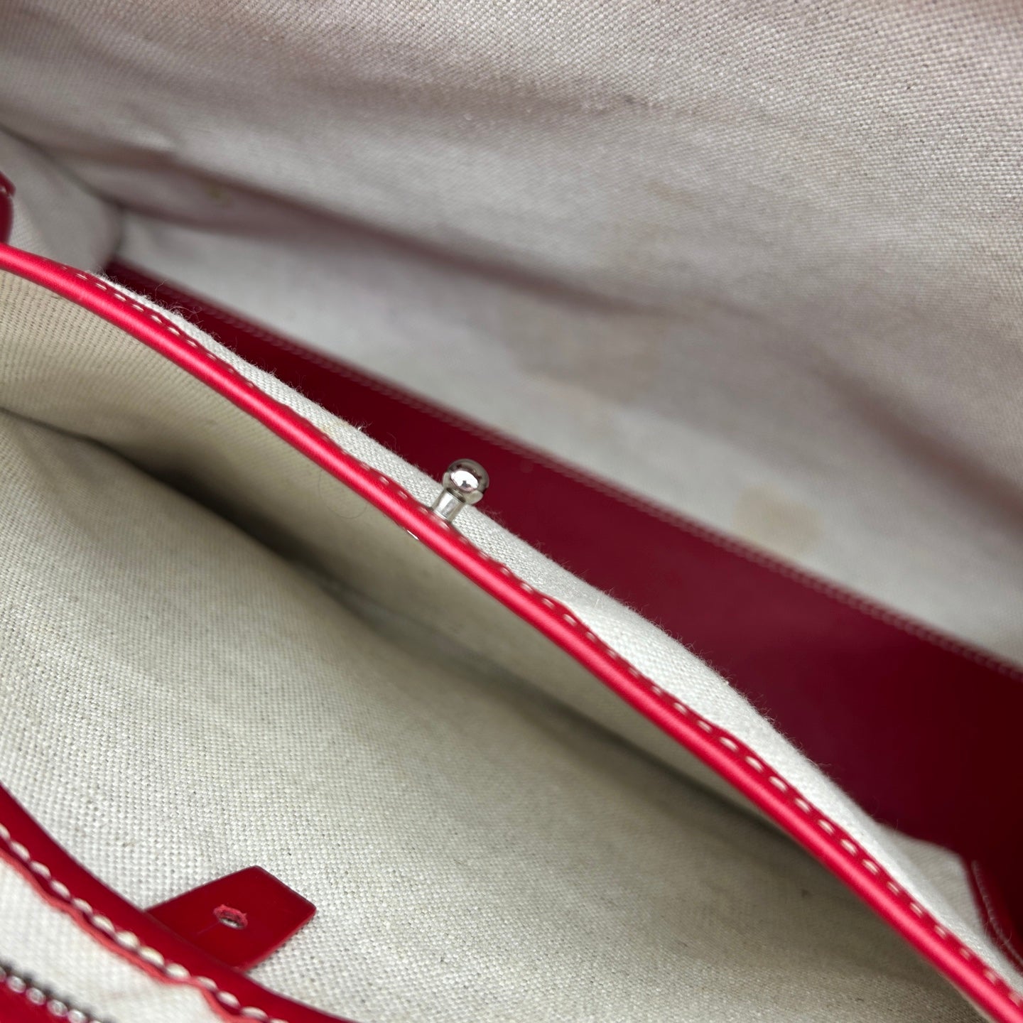 Goyard Goyardine Red Monogram Handheld Underarm Tote Briefcase Bag 38.5 × 31 × 14 cm [Used]