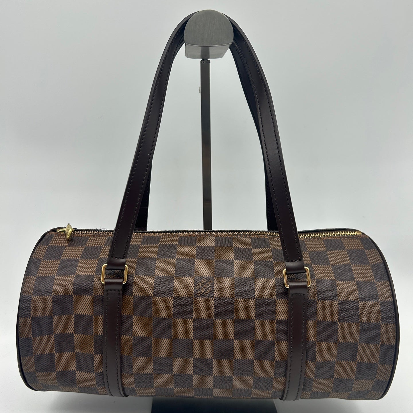Louis Vuitton Damier Ebene Papillon 30 Barrel Handbag 30 × 13.5 × 14 cm [Used]