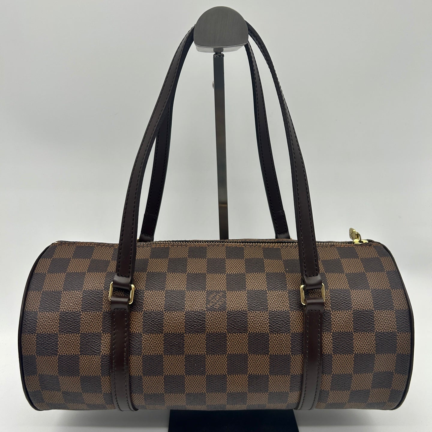 Louis Vuitton Damier Ebene Papillon 30 Barrel Handbag 30 × 13.5 × 14 cm [Used]