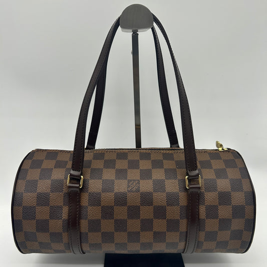 Louis Vuitton Damier Ebene Papillon 30 Barrel Handbag 30 × 13.5 × 14 cm [Used]