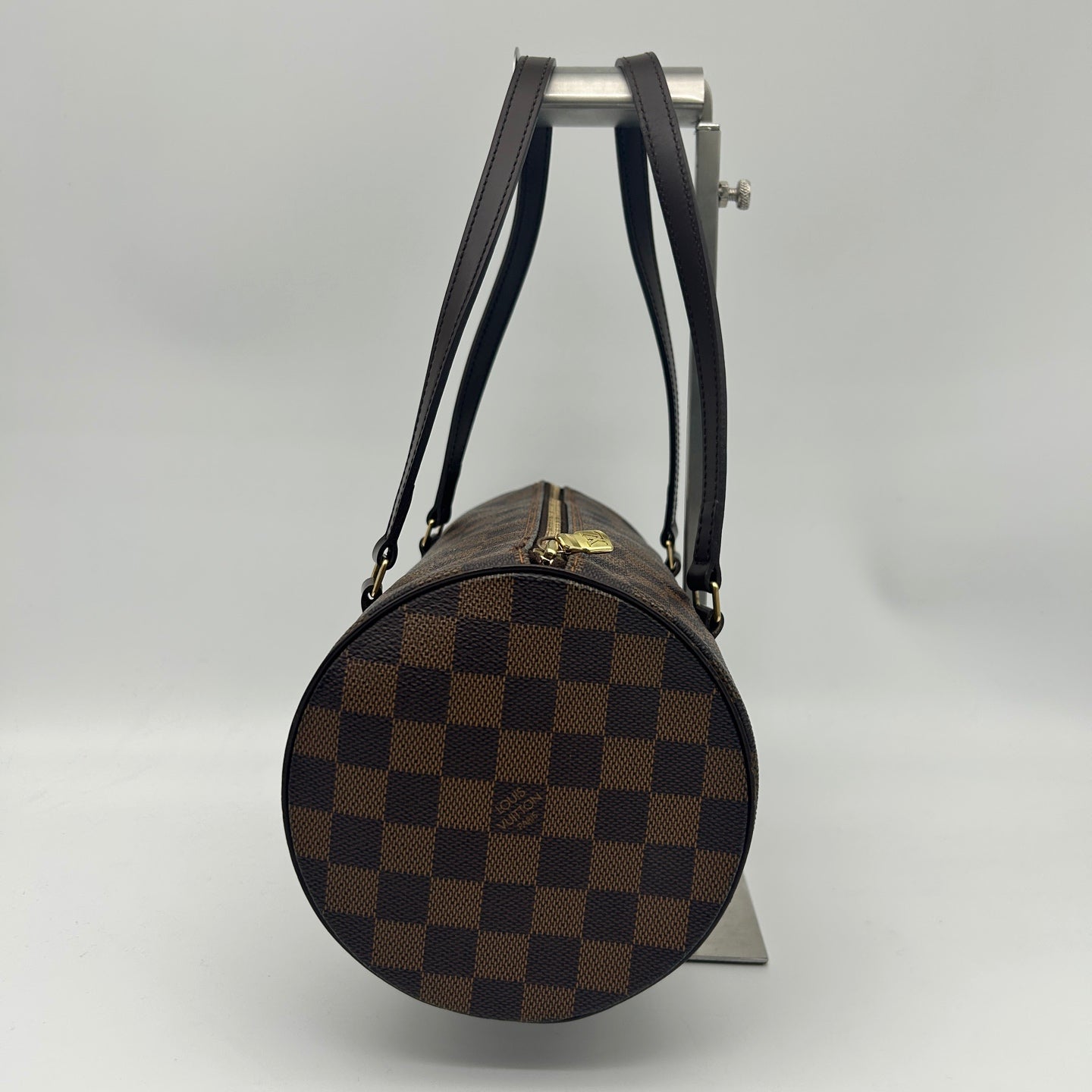 Louis Vuitton Damier Ebene Papillon 30 Barrel Handbag 30 × 13.5 × 14 cm [Used]