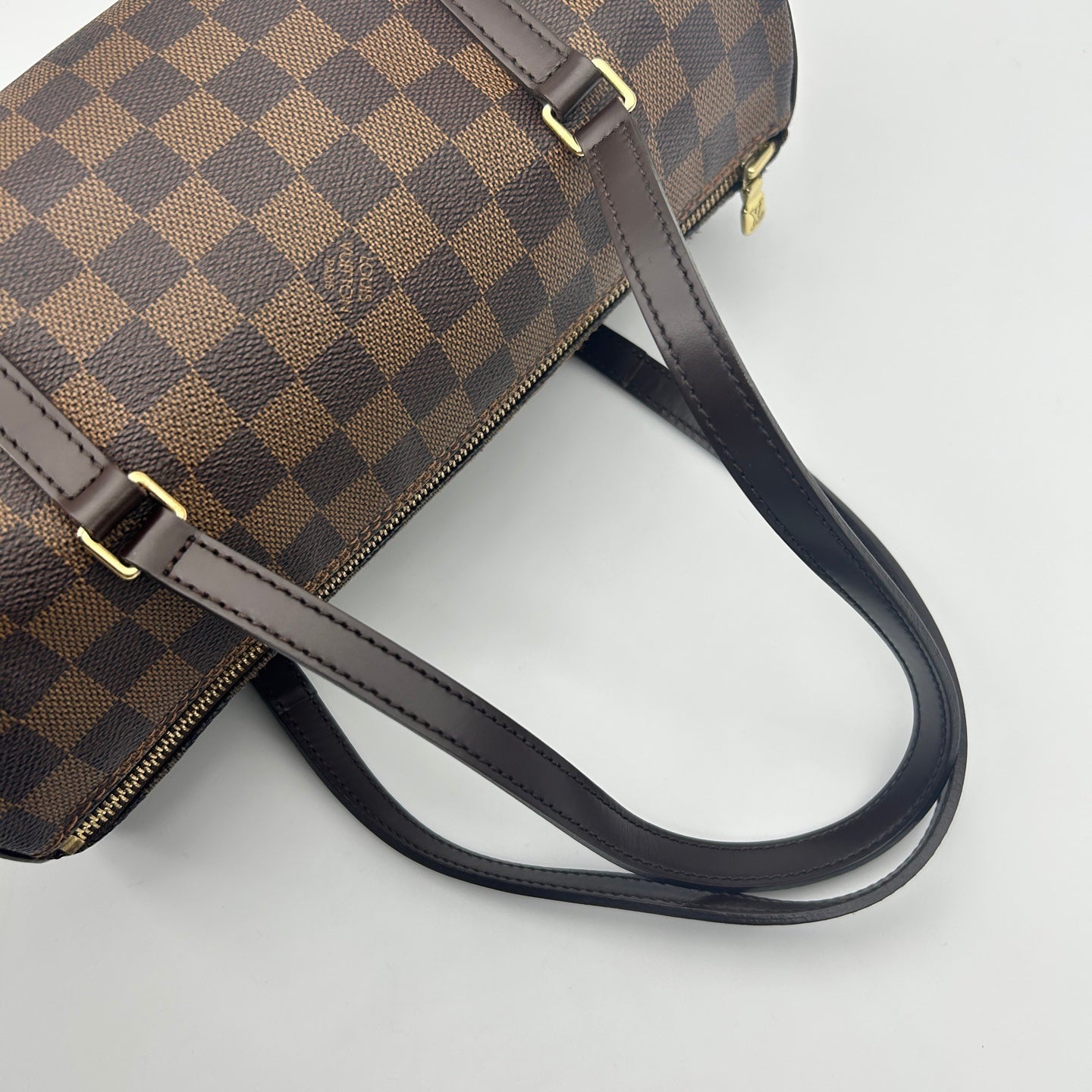 Louis Vuitton Damier Ebene Papillon 30 Barrel Handbag 30 × 13.5 × 14 cm [Used]