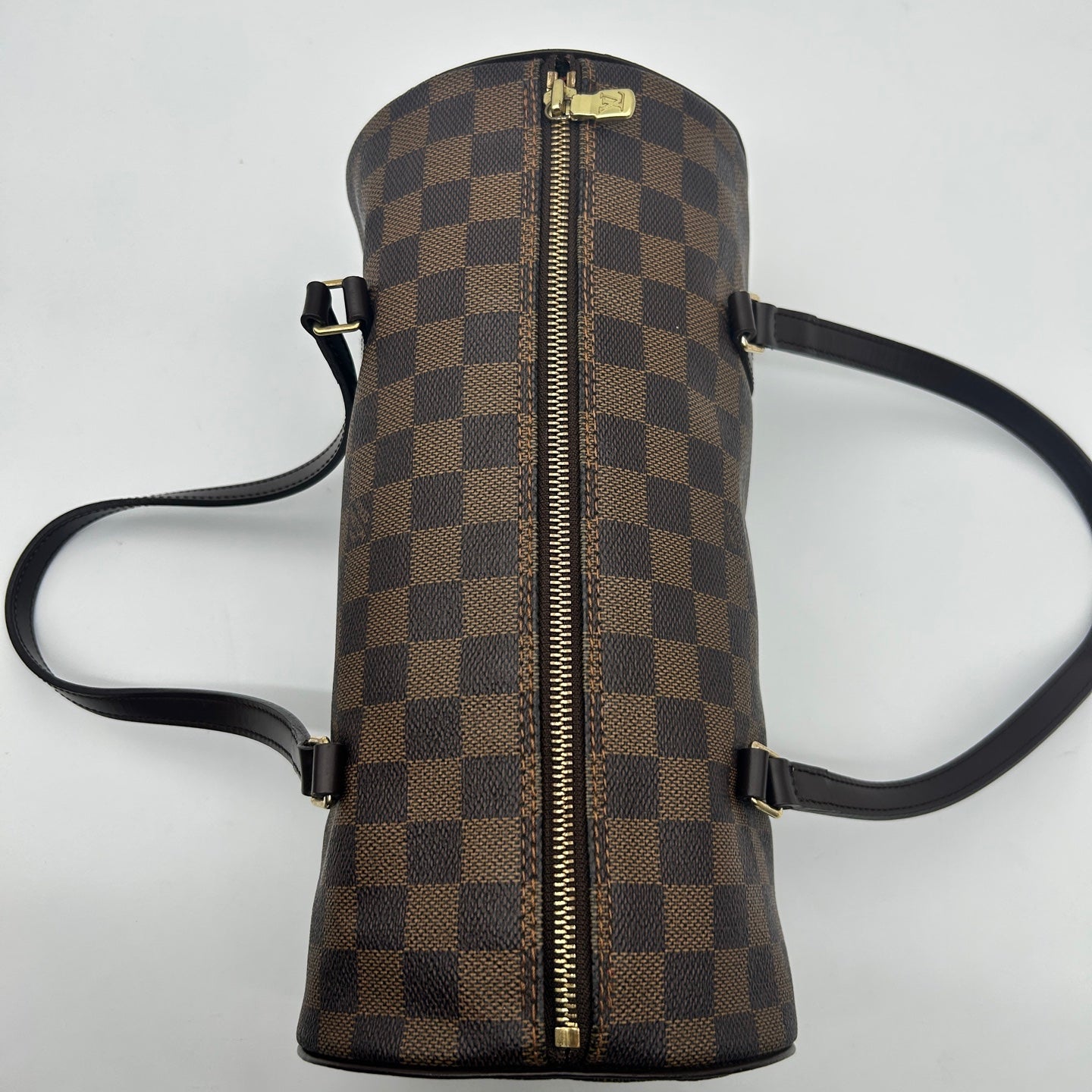 Louis Vuitton Damier Ebene Papillon 30 Barrel Handbag 30 × 13.5 × 14 cm [Used]