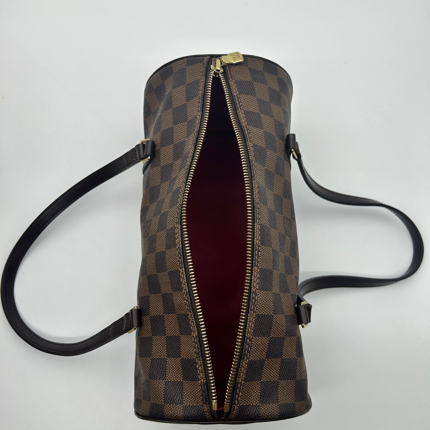 Louis Vuitton Damier Ebene Papillon 30 Barrel Handbag 30 × 13.5 × 14 cm [Used]