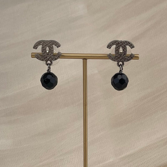 CHANEL Coco Mark Earrings E14V[Used]