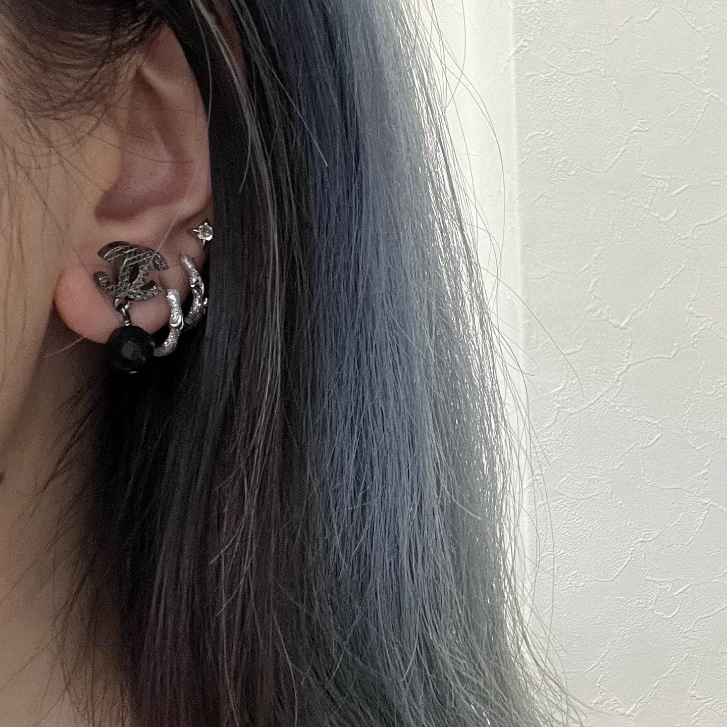 CHANEL Coco Mark Earrings E14V[Used]