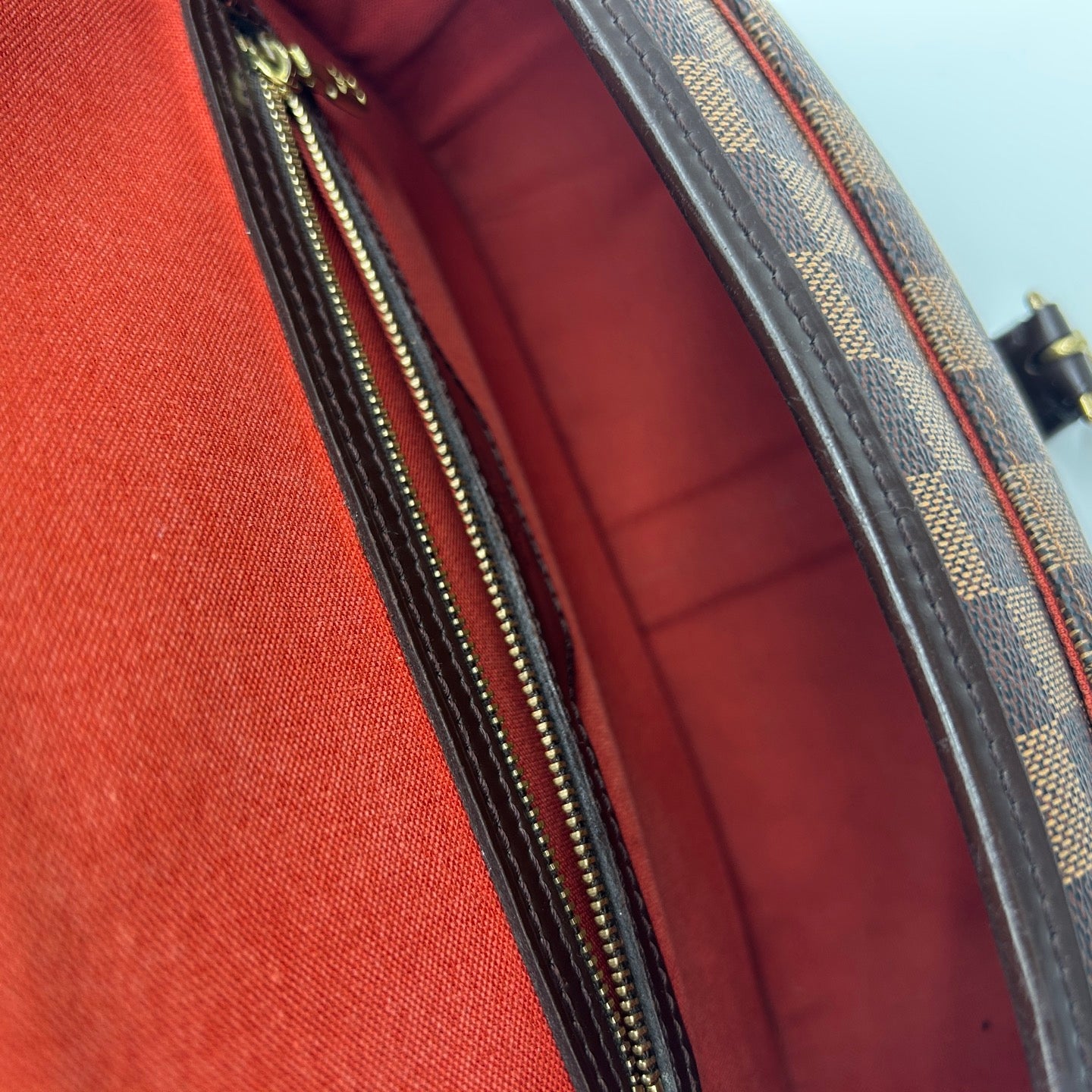 Louis Vuitton Damier Ebene Baguette Shoulder Bag Brown [Used]