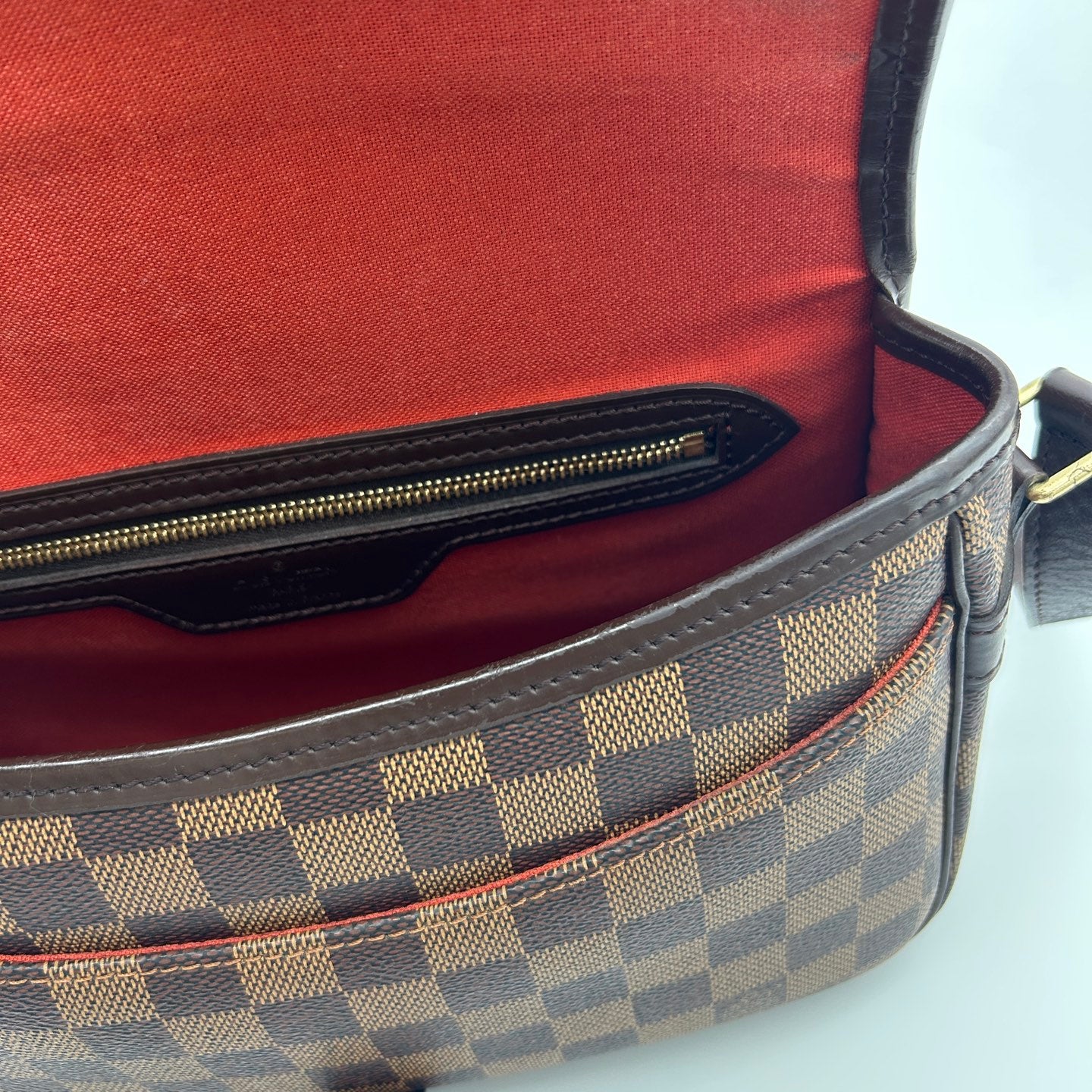 Louis Vuitton Damier Ebene Baguette Shoulder Bag Brown [Used]