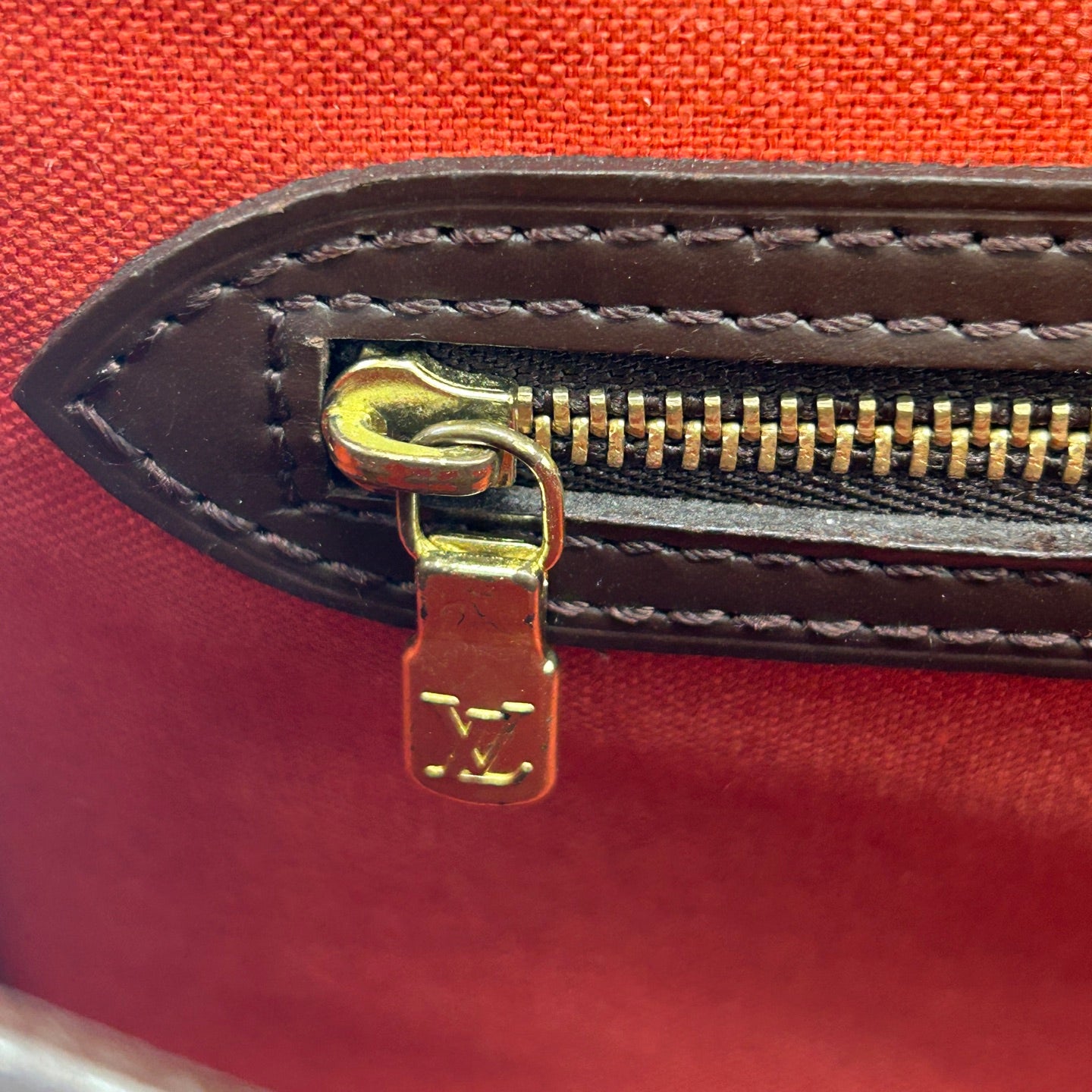 Louis Vuitton Damier Ebene Baguette Shoulder Bag Brown [Used]