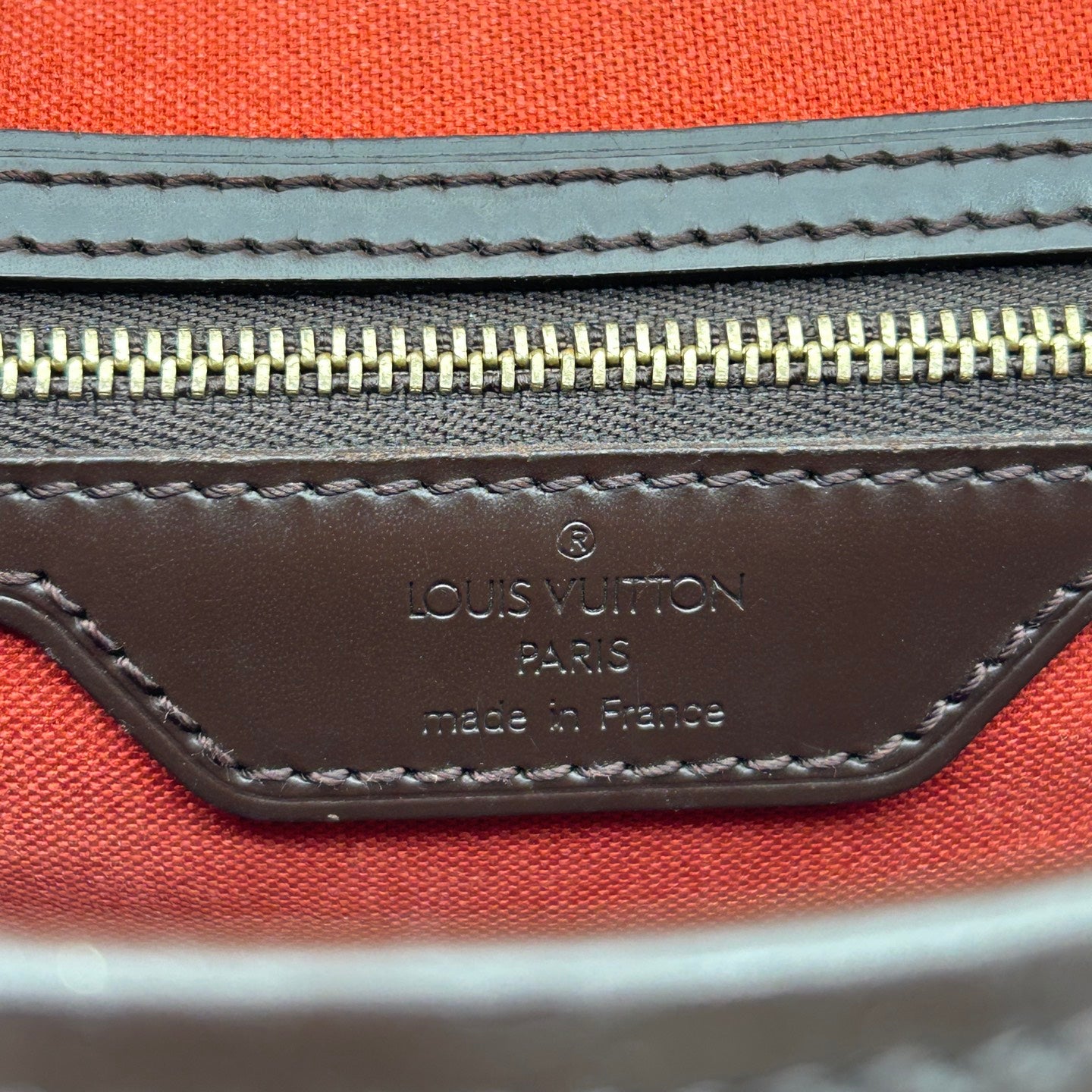 Louis Vuitton Damier Ebene Baguette Shoulder Bag Brown [Used]