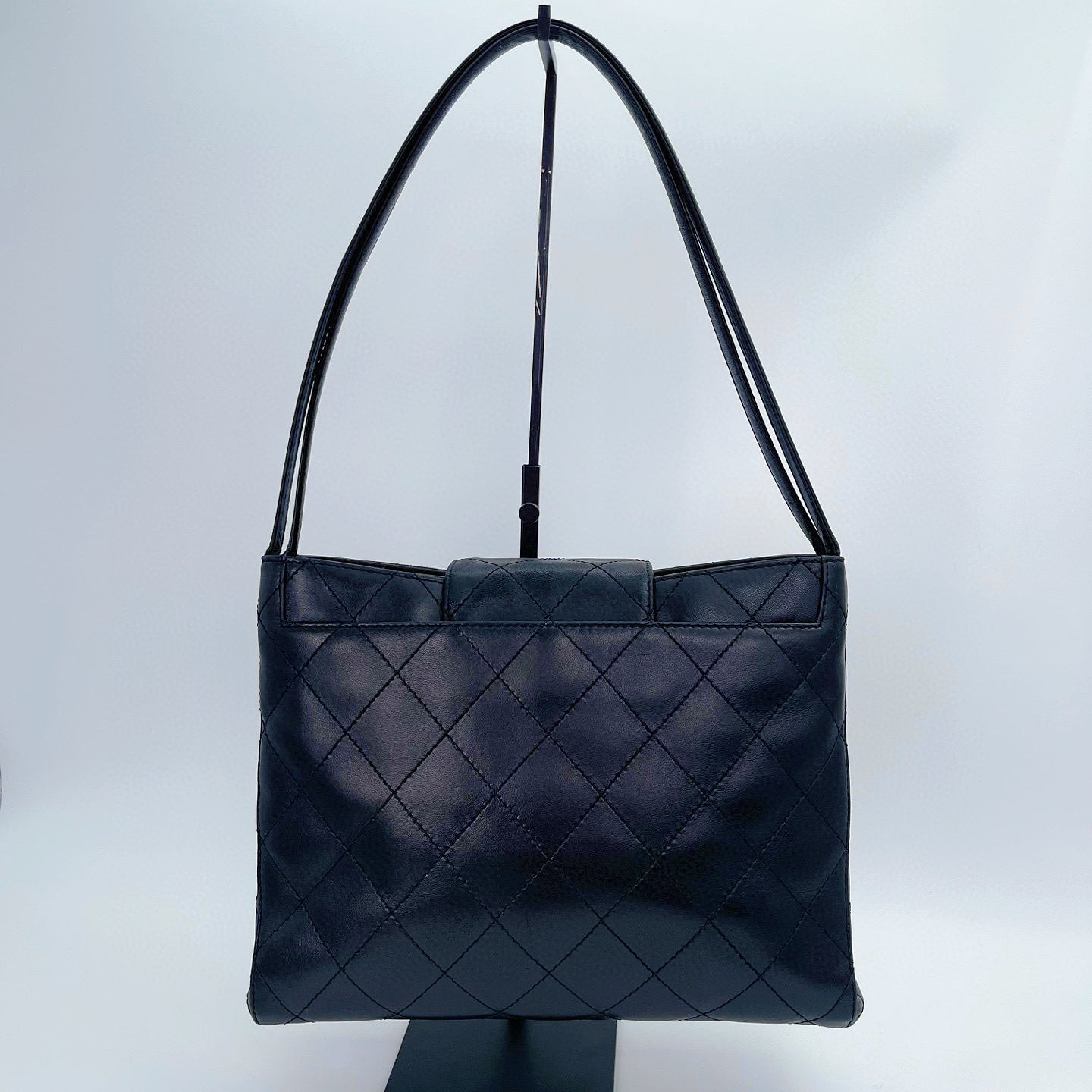 Chanel Black/Gold Quilted Lambskin Tote [Used]