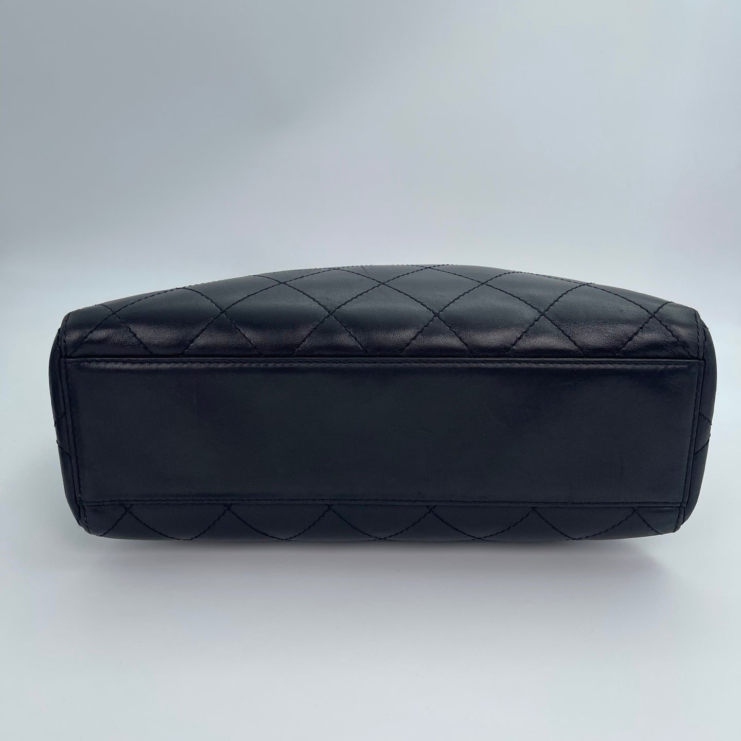 Chanel Black/Gold Quilted Lambskin Tote [Used]