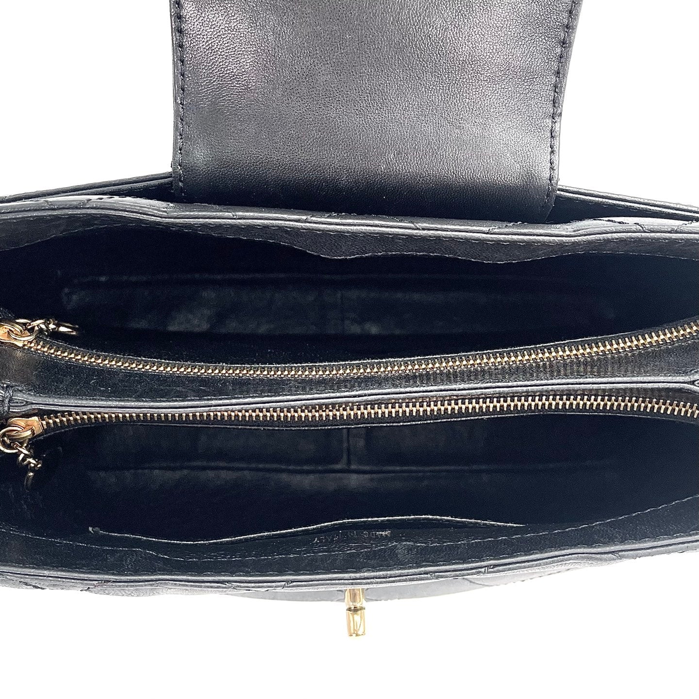 Chanel Black/Gold Quilted Lambskin Tote [Used]
