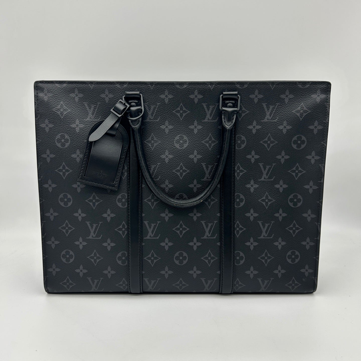Louis Vuitton Black Monogram Eclipse Large 2WAY Tote / Business Bag [Used]
