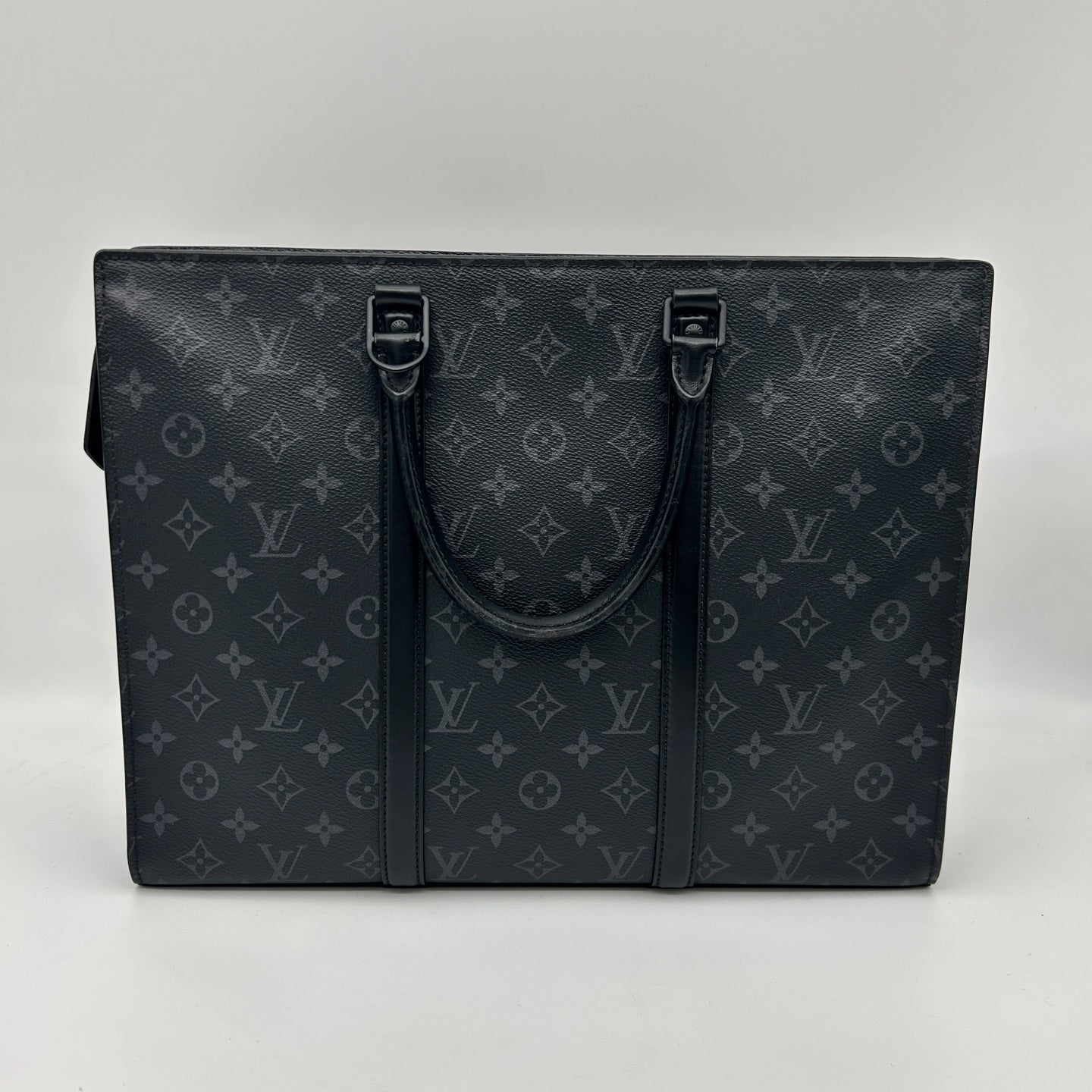 Louis Vuitton Black Monogram Eclipse Large 2WAY Tote / Business Bag [Used]