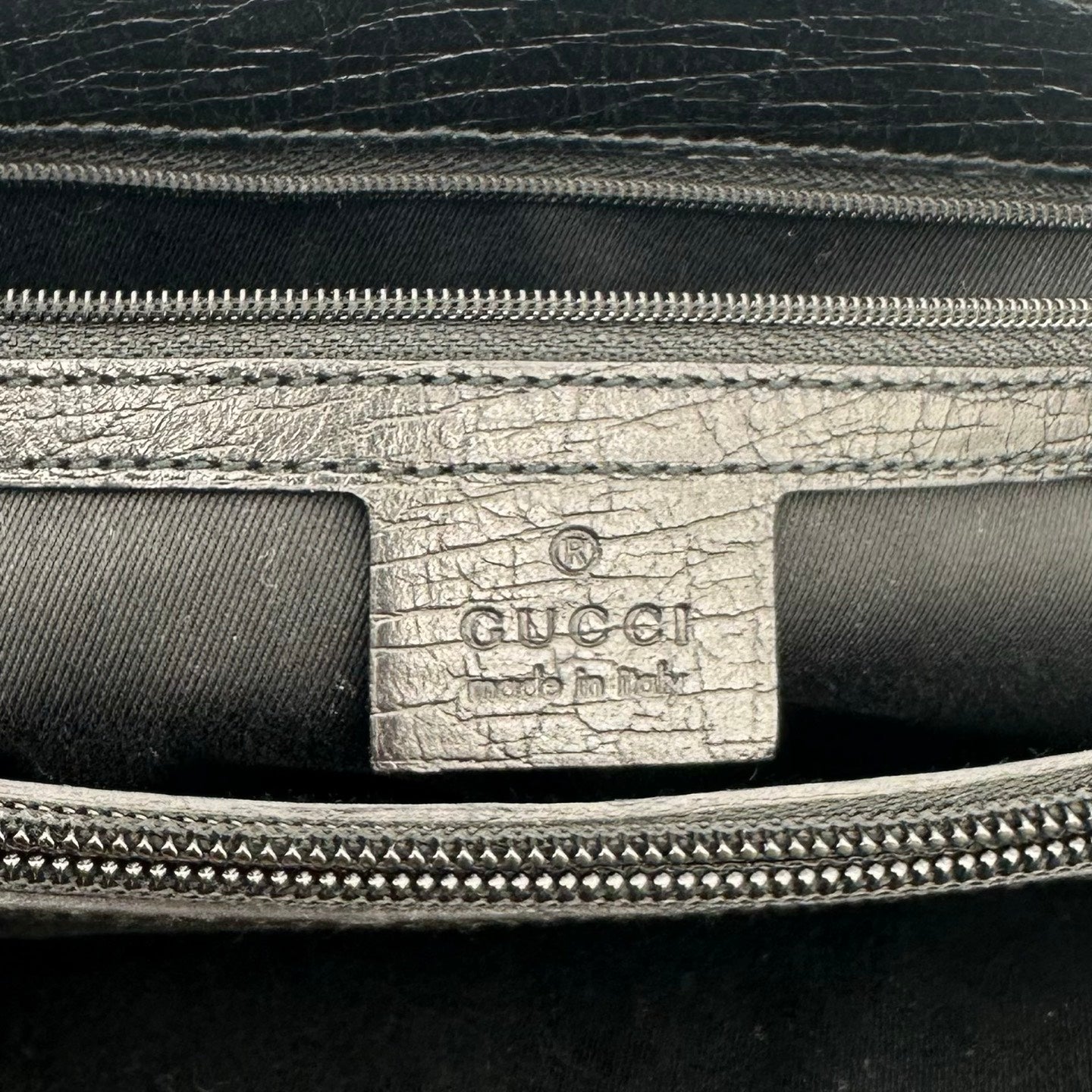 Gucci Black GG Canvas Bamboo Handle Tote Bag with Leather Trim [Used]