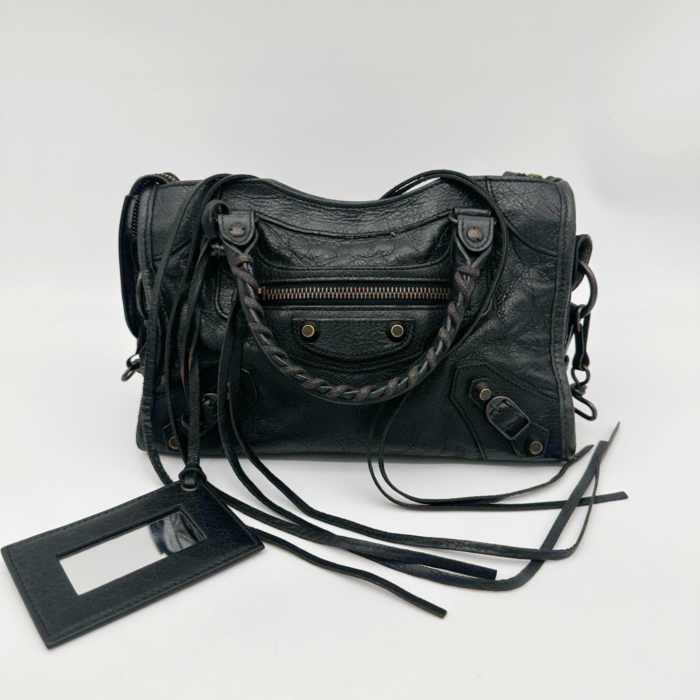 Balenciaga Black Motorcycle City Small 2Way Bag with Strap [Used]