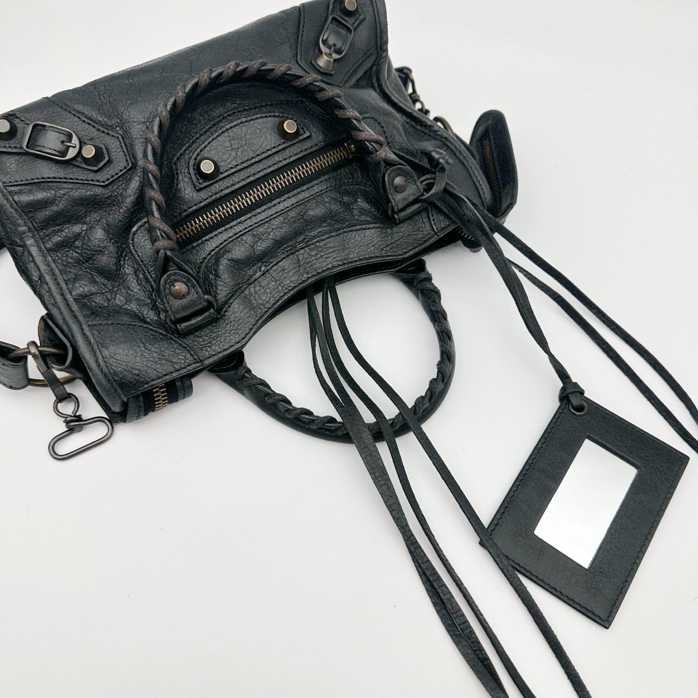 Balenciaga Black Motorcycle City Small 2Way Bag with Strap [Used]