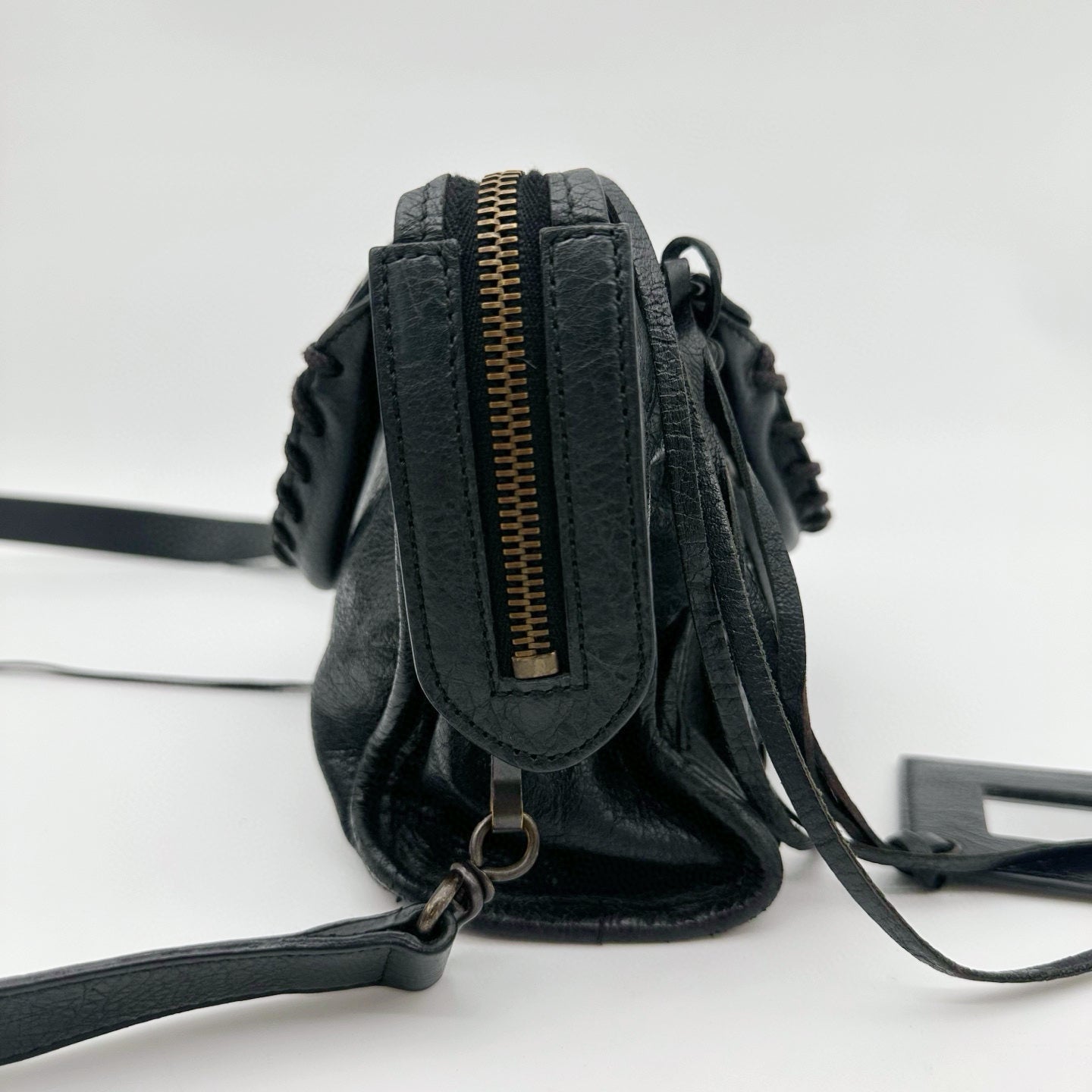 Balenciaga Black Motorcycle City Small 2Way Bag with Strap [Used]