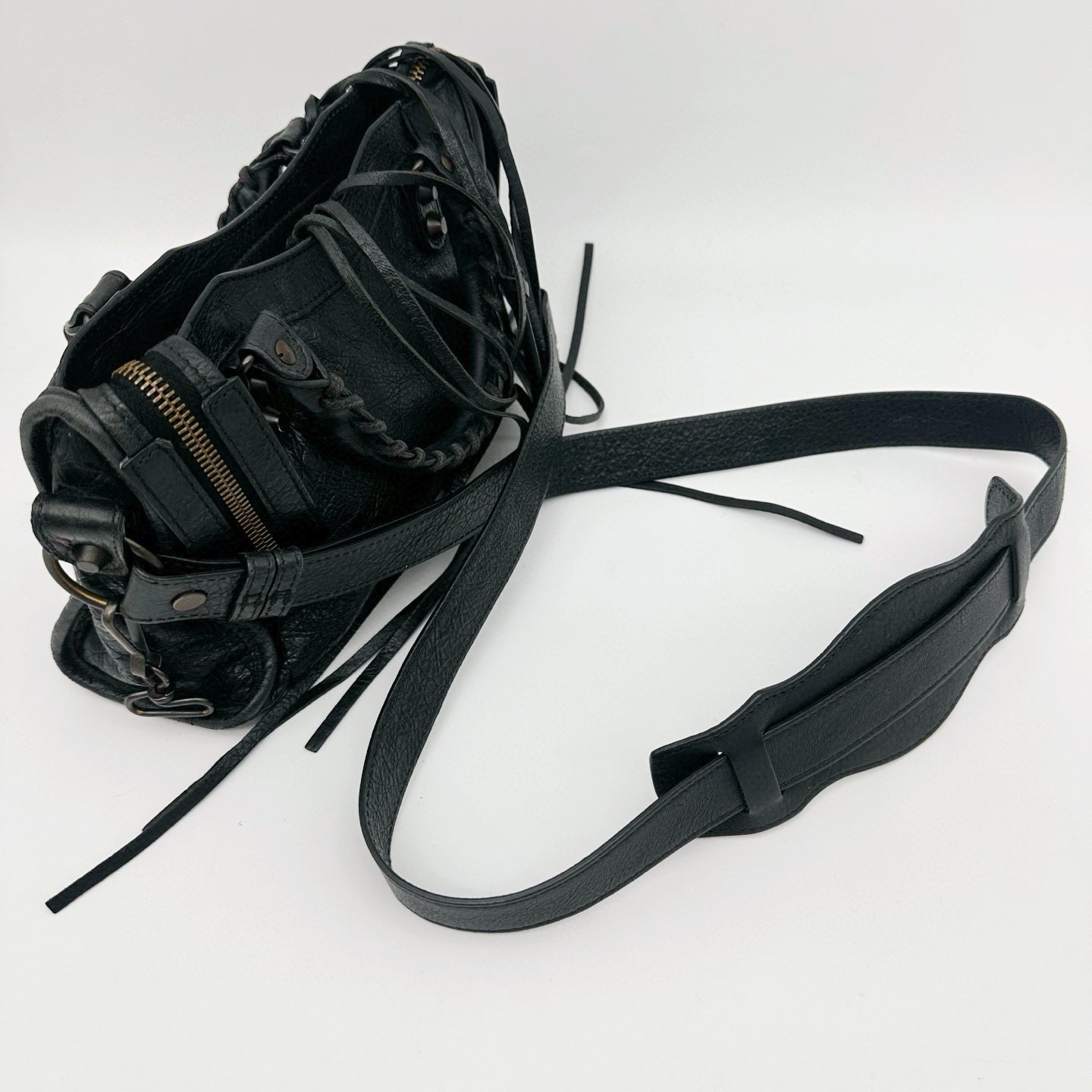 Balenciaga Black Motorcycle City Small 2Way Bag with Strap [Used]