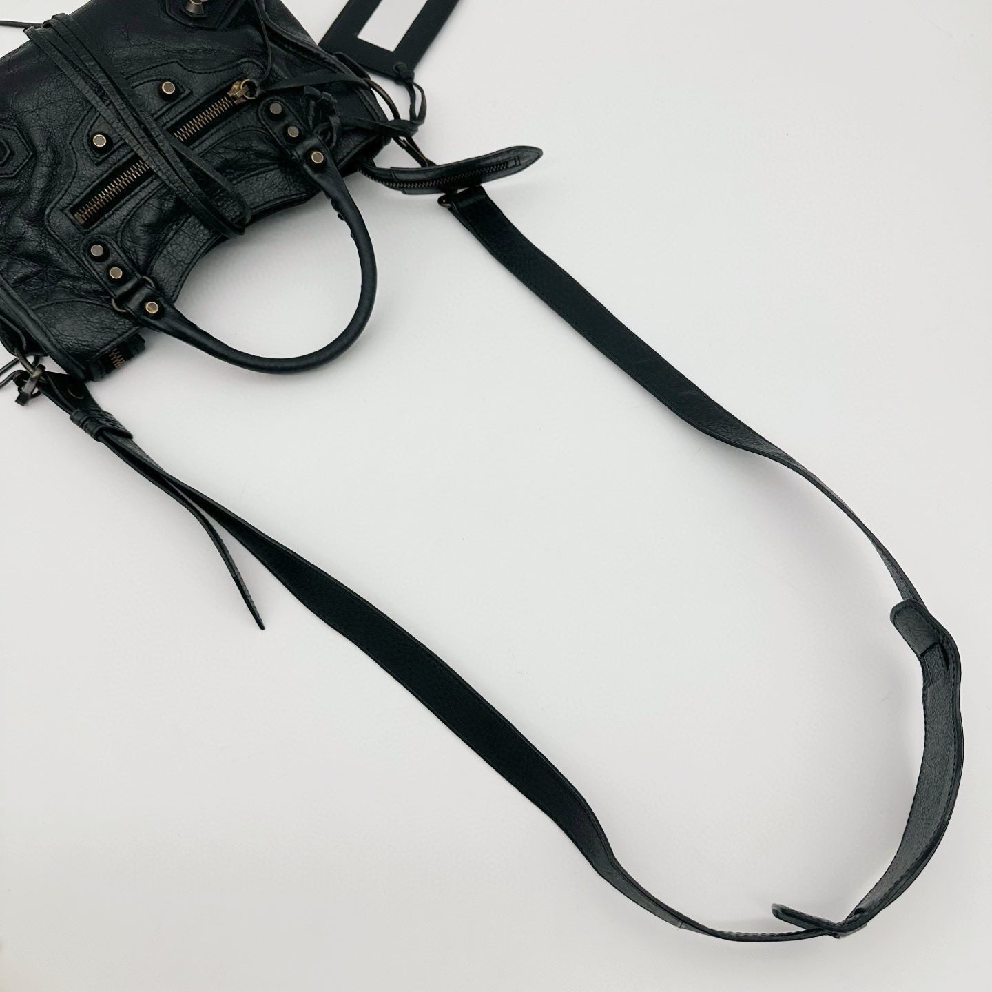 Balenciaga Black Motorcycle City Small 2Way Bag with Strap [Used]