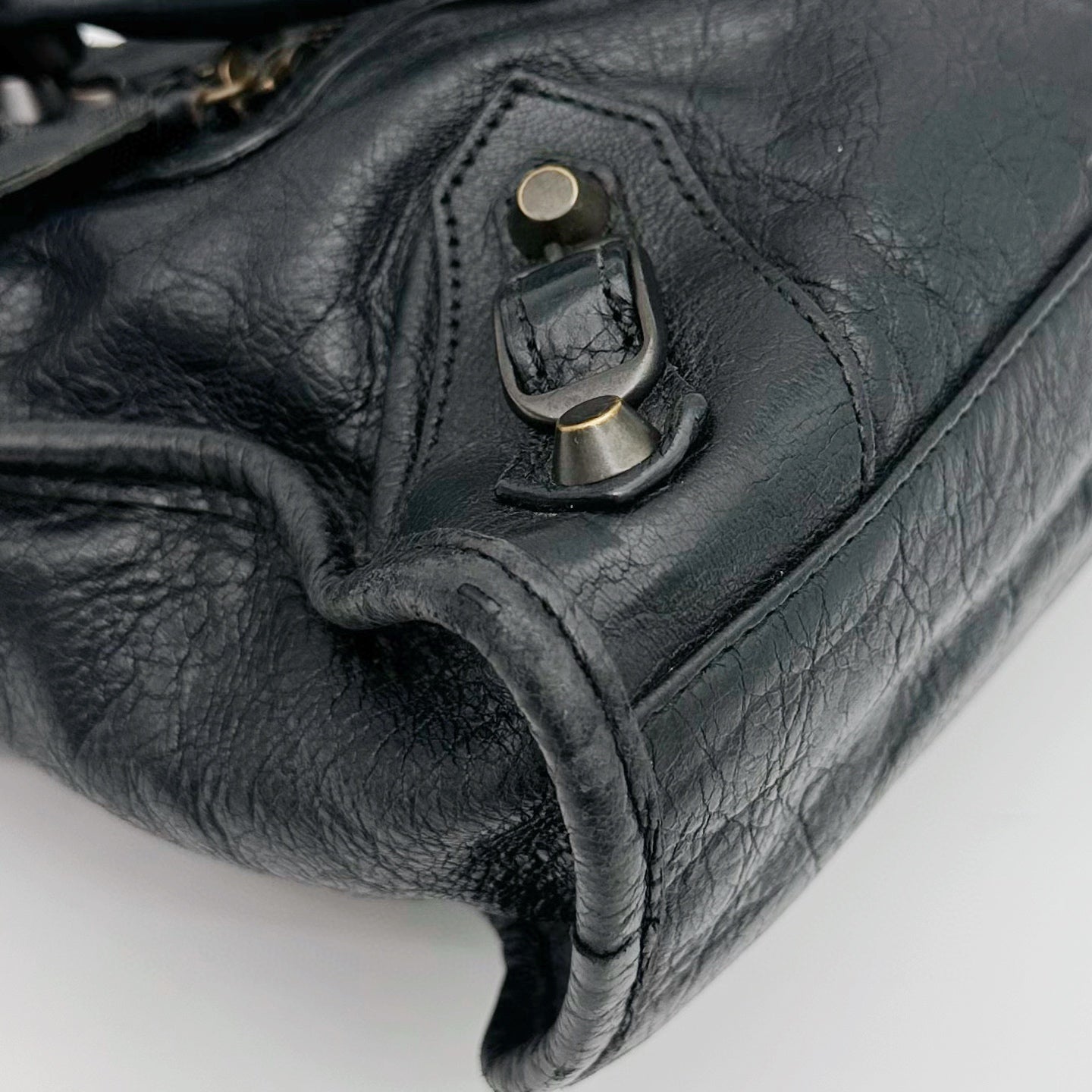 Balenciaga Black Motorcycle City Small 2Way Bag with Strap [Used]