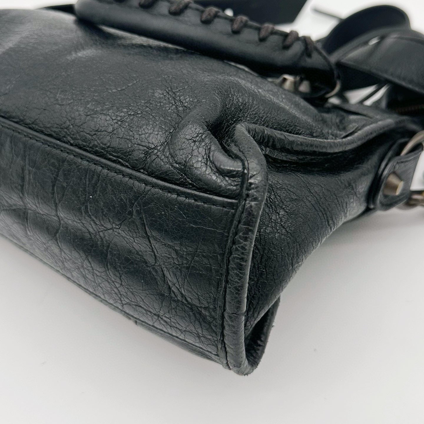 Balenciaga Black Motorcycle City Small 2Way Bag with Strap [Used]