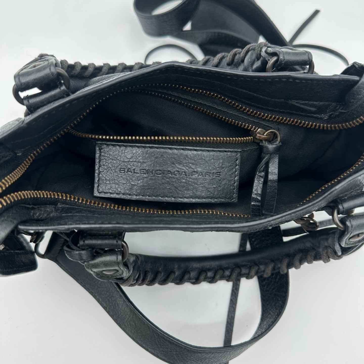 Balenciaga Black Motorcycle City Small 2Way Bag with Strap [Used]