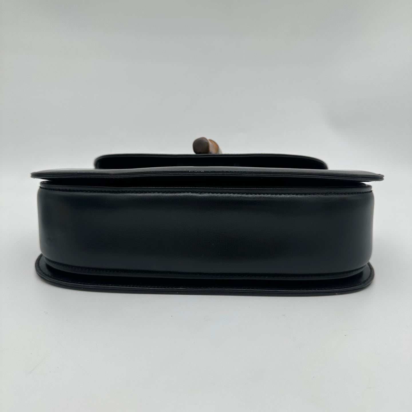 Gucci Black Box Leather Bamboo Handle Top Handle Bag [Used]