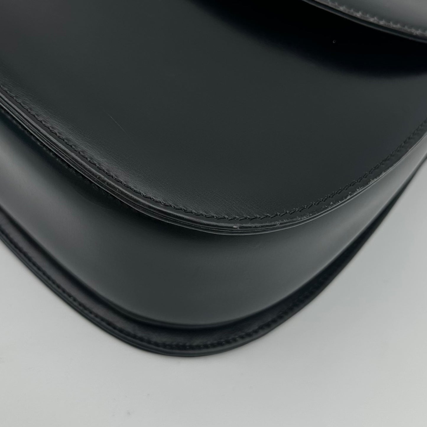 Gucci Black Box Leather Bamboo Handle Top Handle Bag [Used]