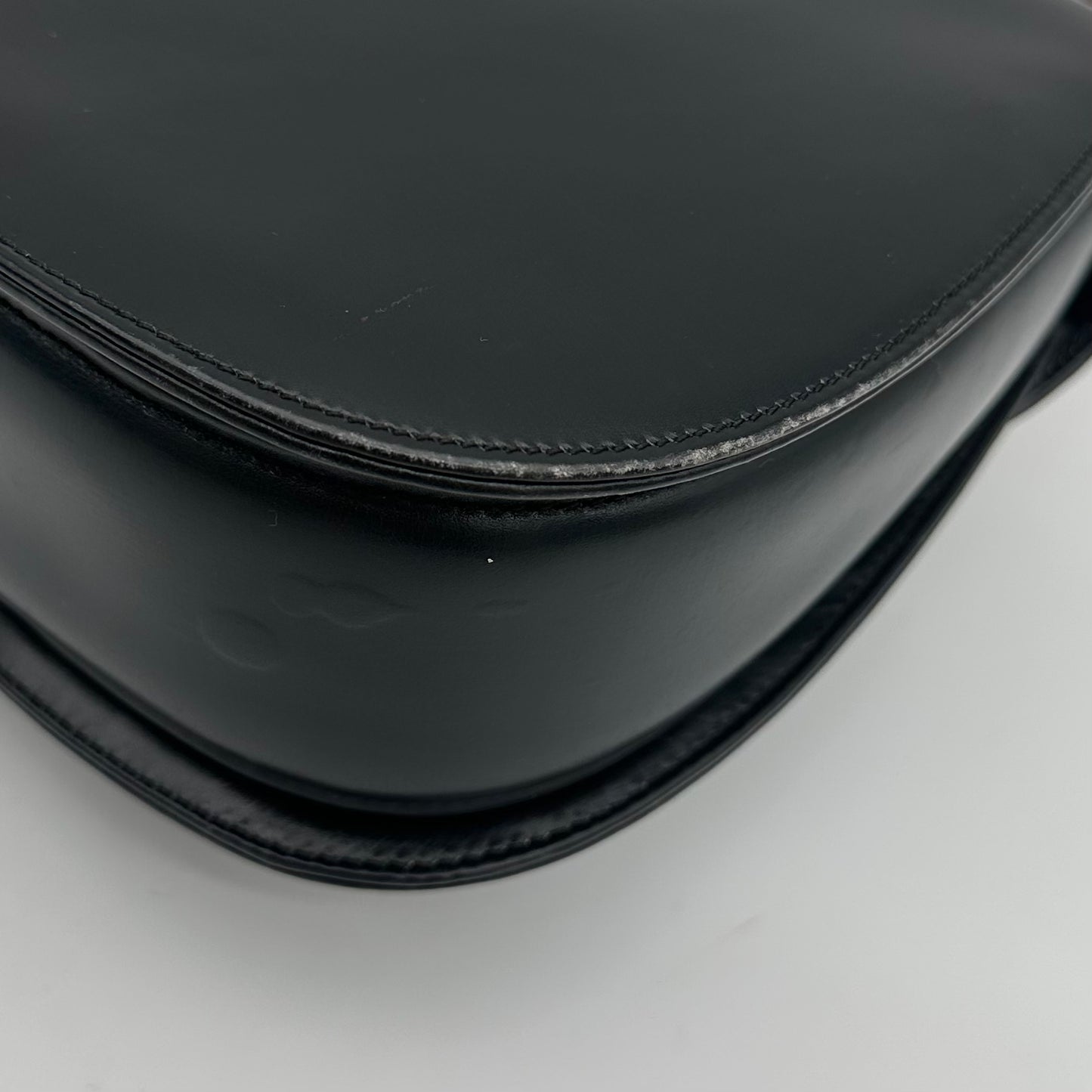 Gucci Black Box Leather Bamboo Handle Top Handle Bag [Used]