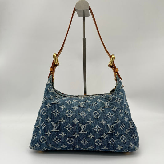 Louis Vuitton Blue Denim Manhattan Shoulder Bag [Used]