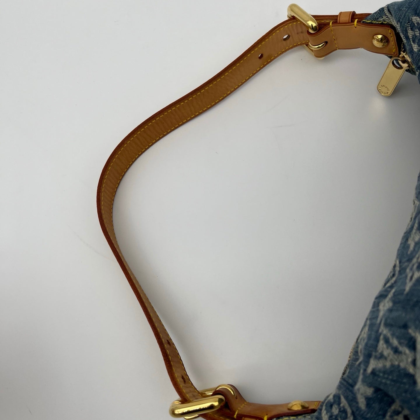 Louis Vuitton Blue Denim Manhattan Shoulder Bag [Used]