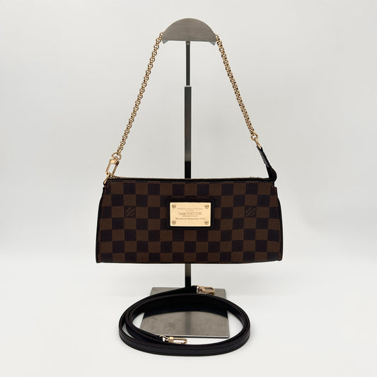 Louis Vuitton Damier Ebene EVA Chain Shoulder Bag with Strap [Used]