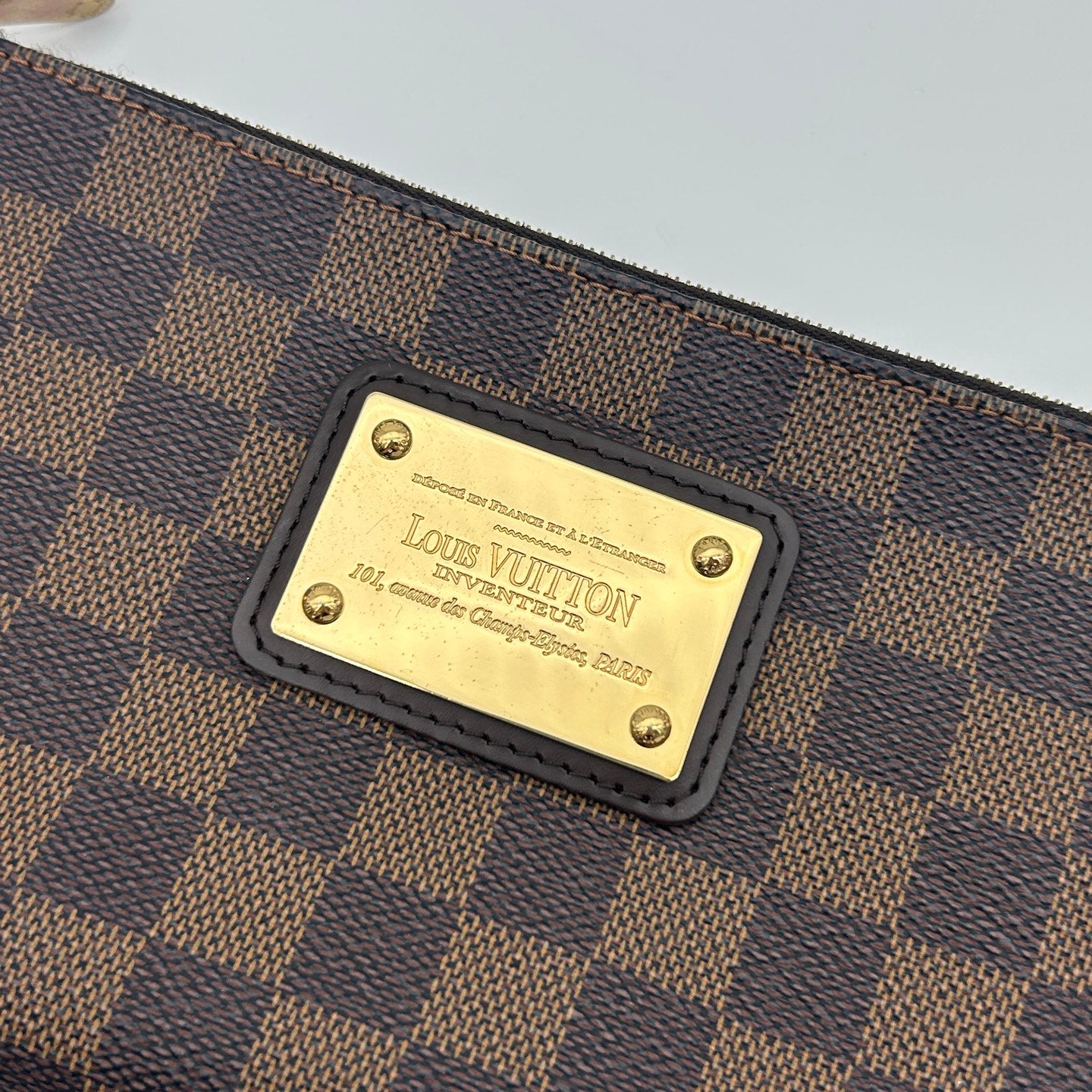 Louis Vuitton Damier Ebene EVA Chain Shoulder Bag with Strap [Used]