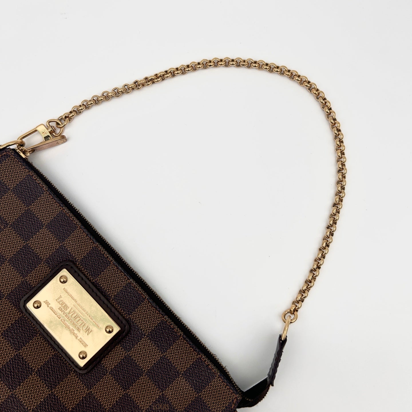 Louis Vuitton Damier Ebene EVA Chain Shoulder Bag with Strap [Used]