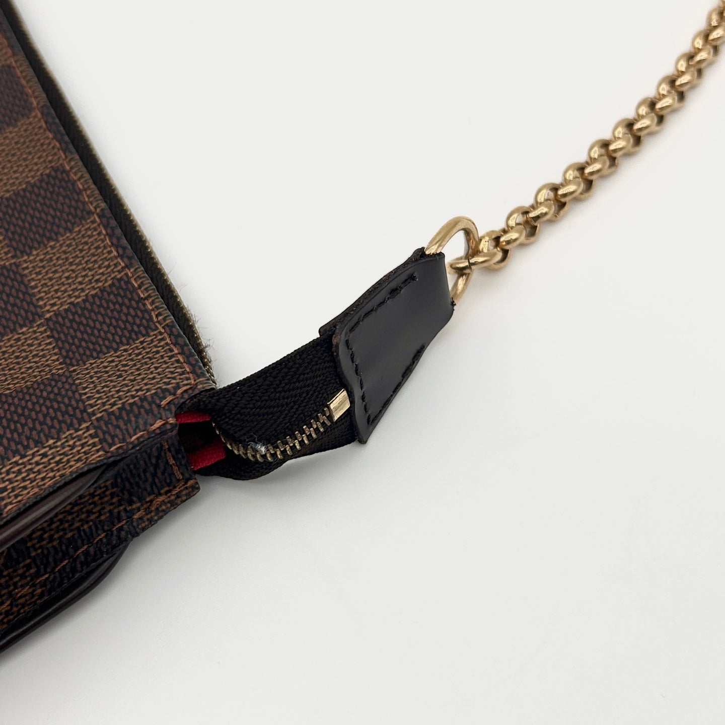 Louis Vuitton Damier Ebene EVA Chain Shoulder Bag with Strap [Used]