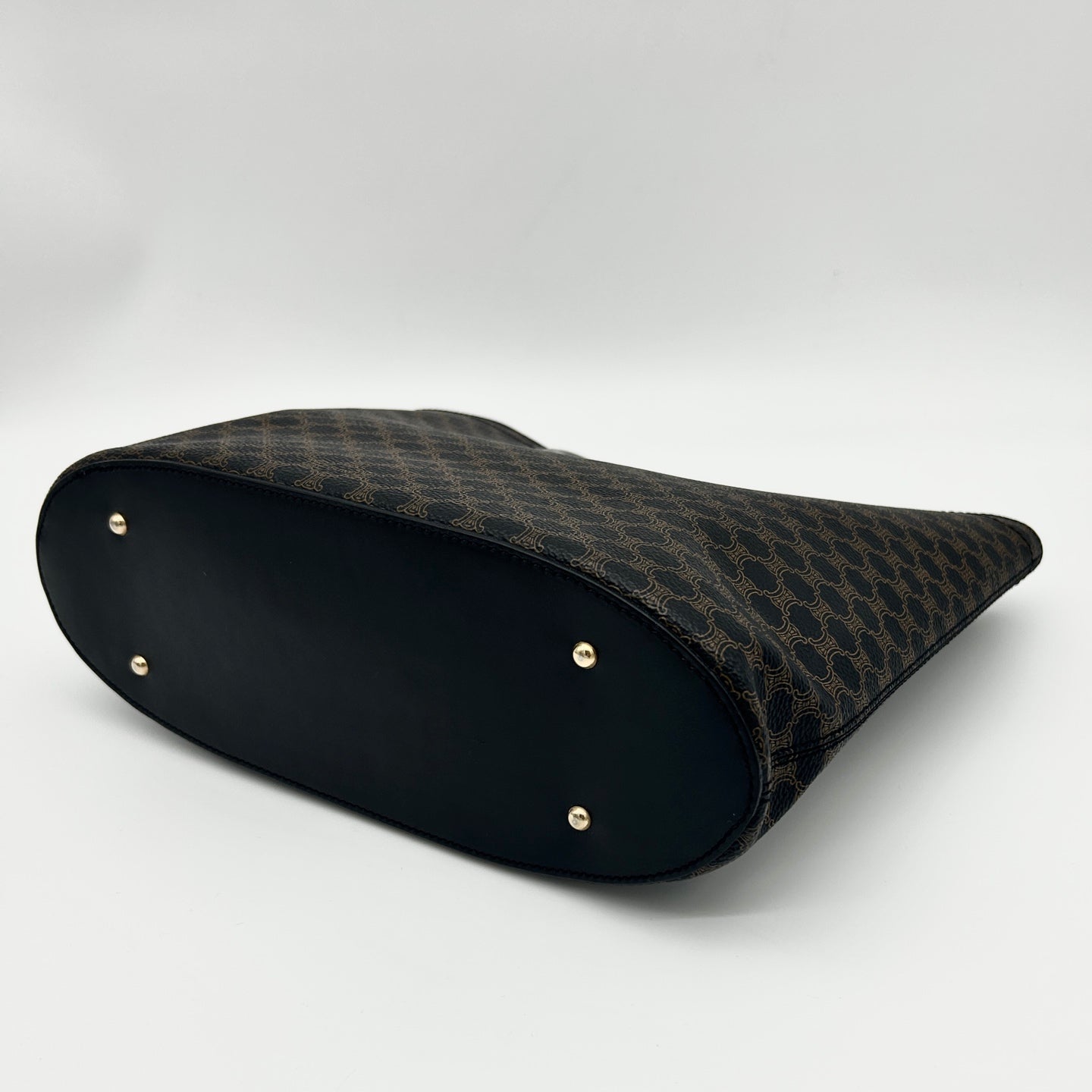 Celine Black Macadam Monogram Ring Handle Tote Bag [Used]