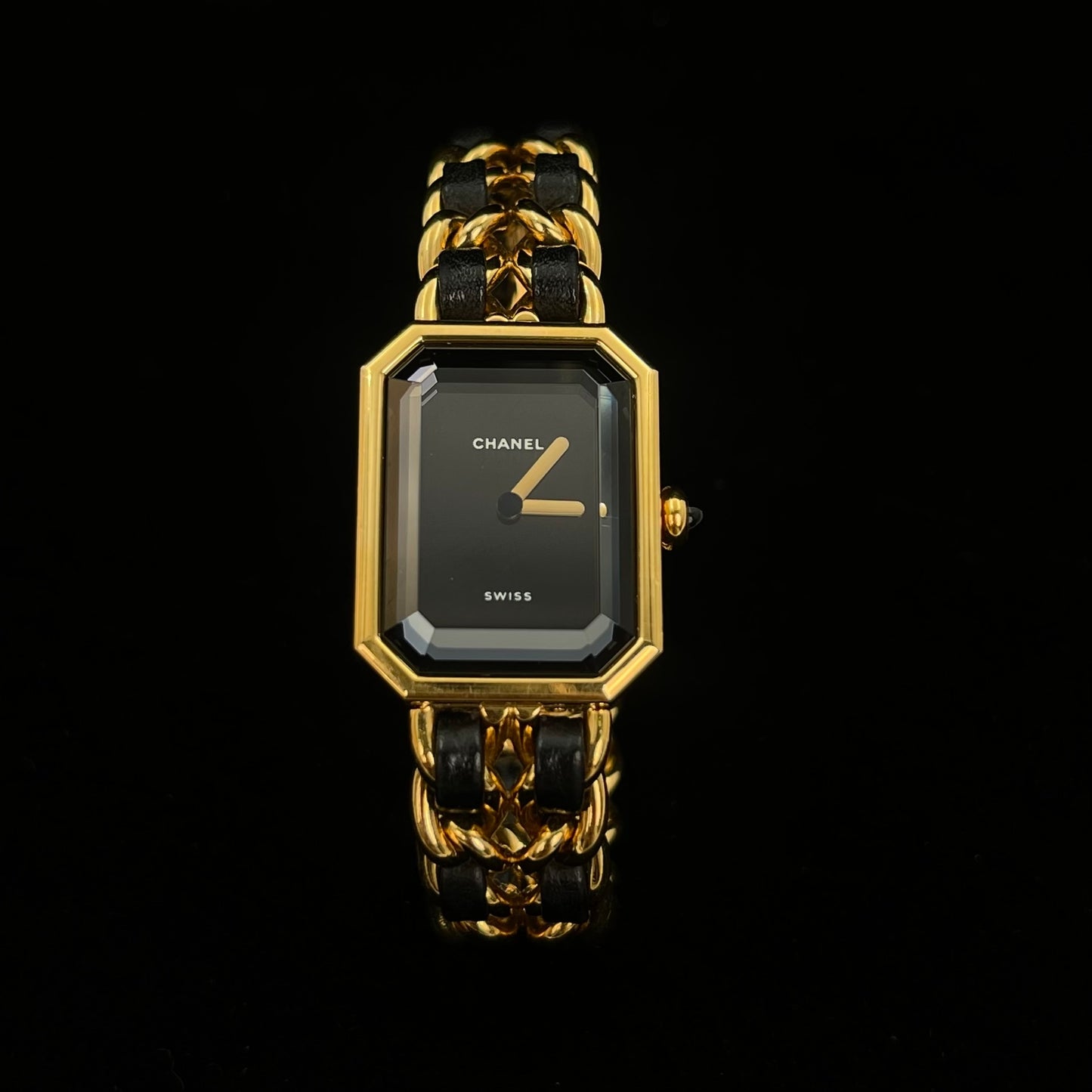 Chanel Première Black and Gold M Size Watch [Used]